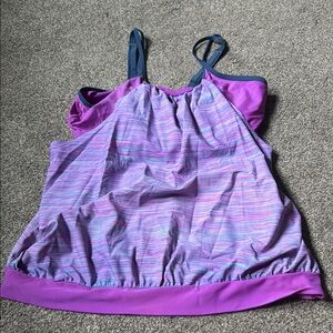 Purple and Blue Striped Tank Top